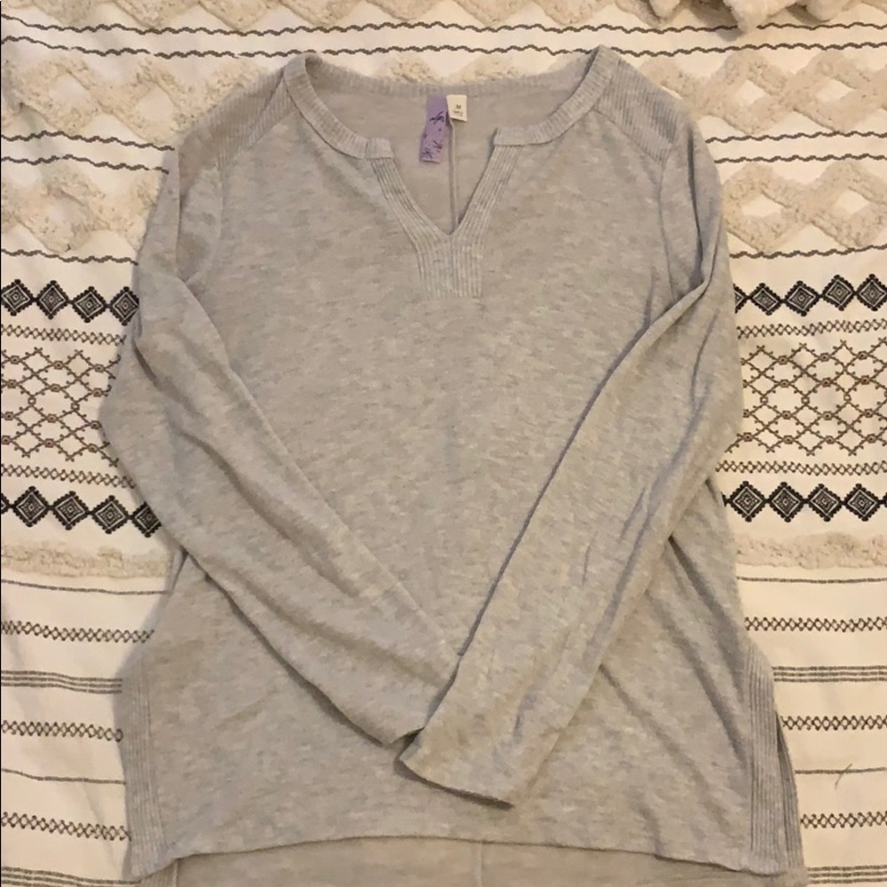 Light Grey Long Sleeve Top